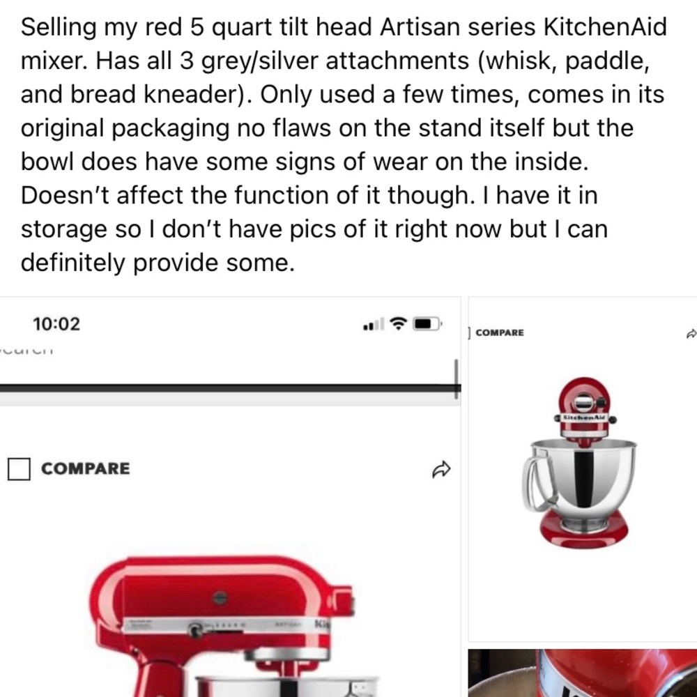 Empire Red KitchenAid mixer